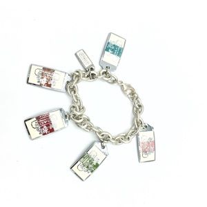 Coach Jewelry - Authentic COACH Sterling Silver Tag Charm Bracelet Coach Jewelry - Authentic COACH Sterling Silver Tag Charm Bracelet